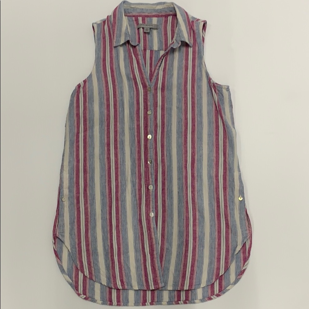 Long linen button up